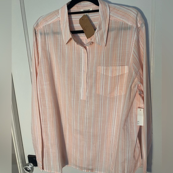 #15 NWT Goodthreads Peach and Coral Striped XXL - Picture 3 of 8